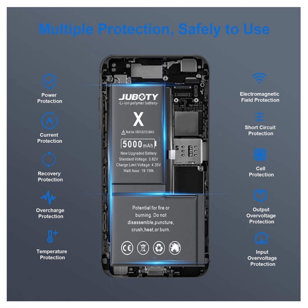 High Capacity Battery Replacement for iPhone X - Picture 3 of 6